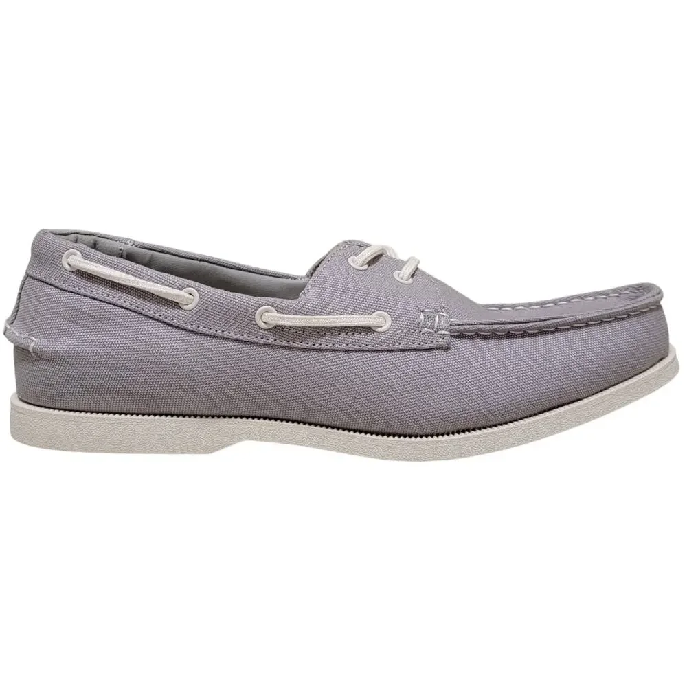 Club Room Men 2-Eye Casual Canvas Boat Shoes Elliot Size US 9.5M Grey